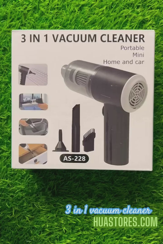 3 In 1 Portable Vacuum Cleaner Duster Blower Air Pump Wireless Hand-held Cleaning For Car Home