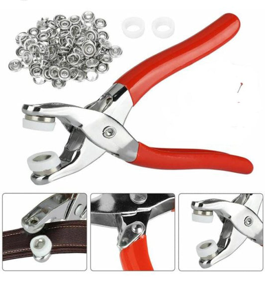 Tich Button Machine Button Plier Tool Metal Body With 50 Button